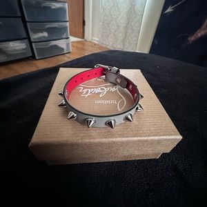 Christian Louboutin Loubilink Studded Leather Bracelet